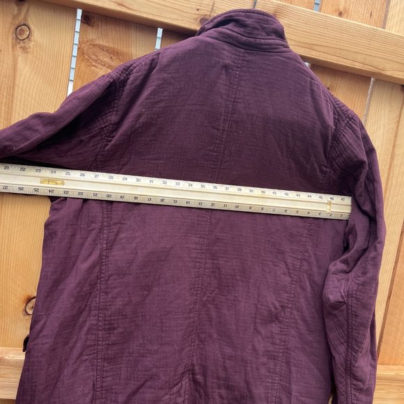 Chore Herringbone 100% Cotton Raspberry Long "Tourist Jacket" Size 4 M/L puffer - Picture 10 of 13